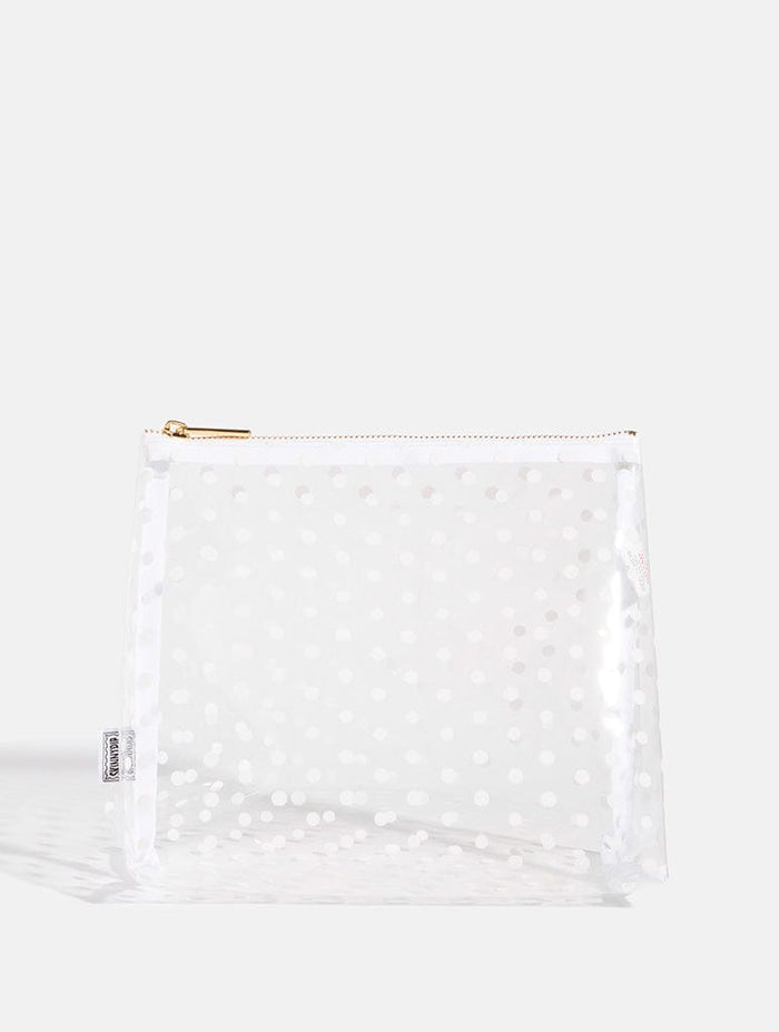 White Polka Dot Wash Bag Makeup Bags & Wash Bags Skinnydip London