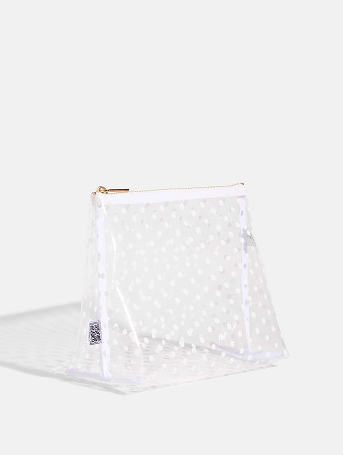 White Polka Dot Wash Bag Makeup Bags & Wash Bags Skinnydip London