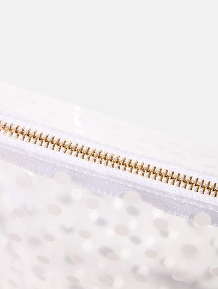 White Polka Dot Wash Bag Makeup Bags & Wash Bags Skinnydip London