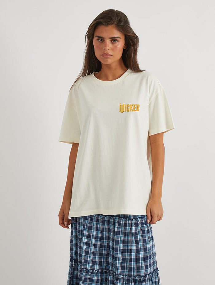 Wicked x Skinnydip Yellow Brick Road Poster T-Shirt In White Tops & T-Shirts Skinnydip London
