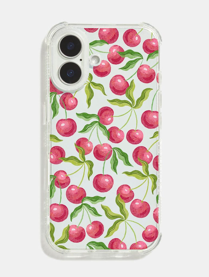 Watercolour Cherries Shock iPhone Case Phone Cases Skinnydip London