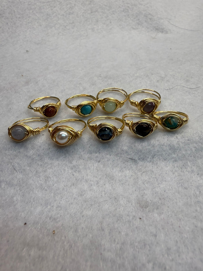 Wire wrapped rings
