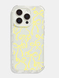 Yellow Bows Shock iPhone Case Phone Cases Skinnydip London