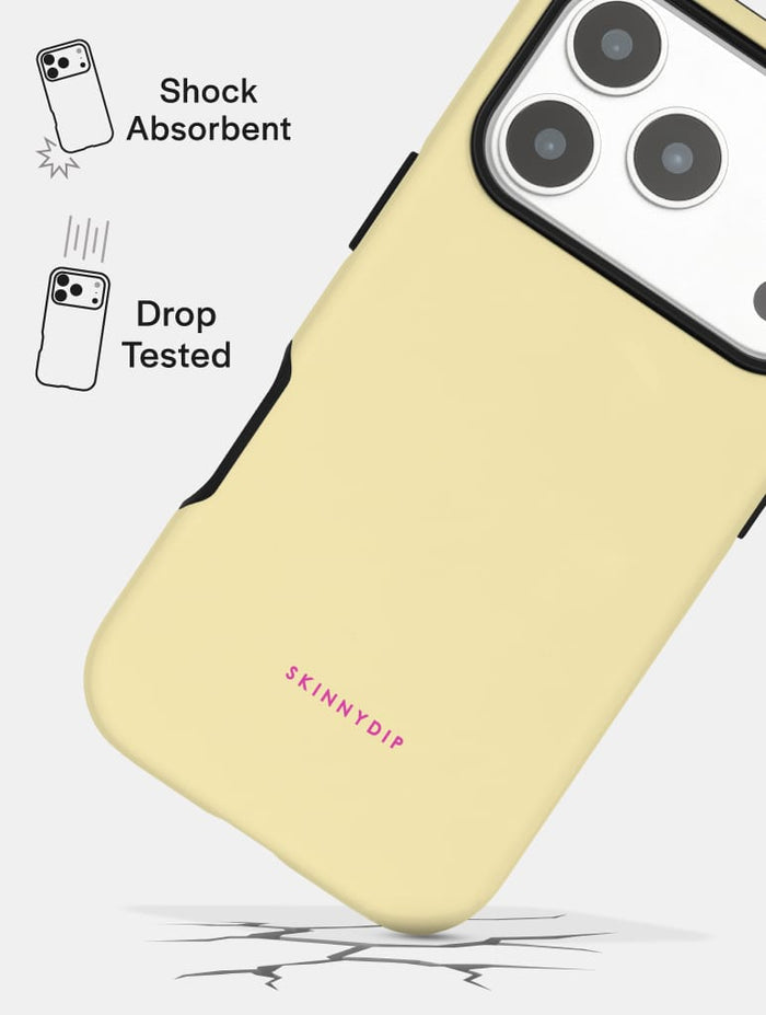 Yellow with Fuchsia Solid Colour Ultra Protective iPhone Case Phone Cases Skinnydip London